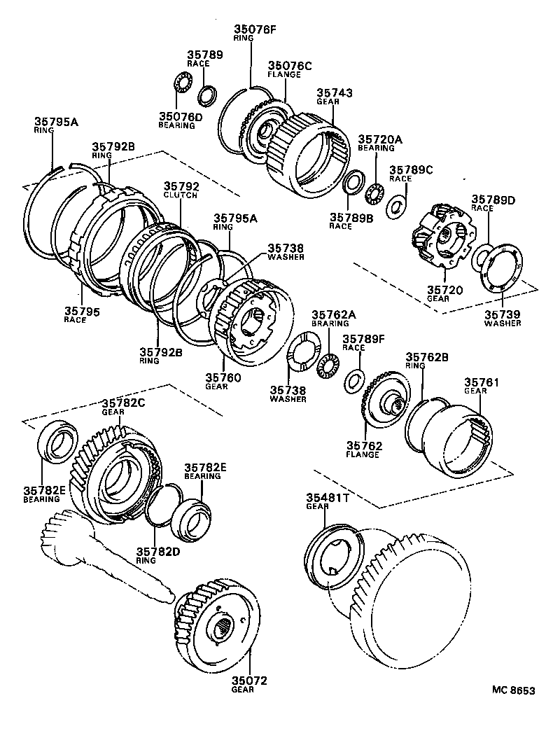  CAMRY |  PLANETARY GEAR REVERSE PISTON COUNTER GEAR ATM