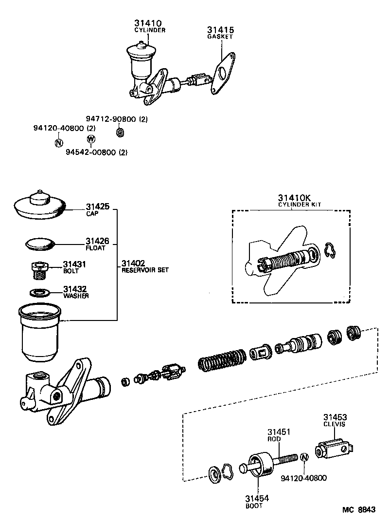  CRESSIDA |  CLUTCH MASTER CYLINDER