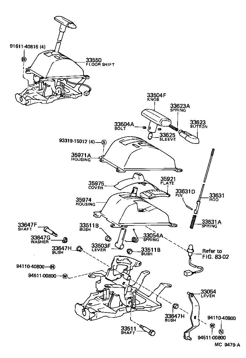  CAMRY |  SHIFT LEVER RETAINER