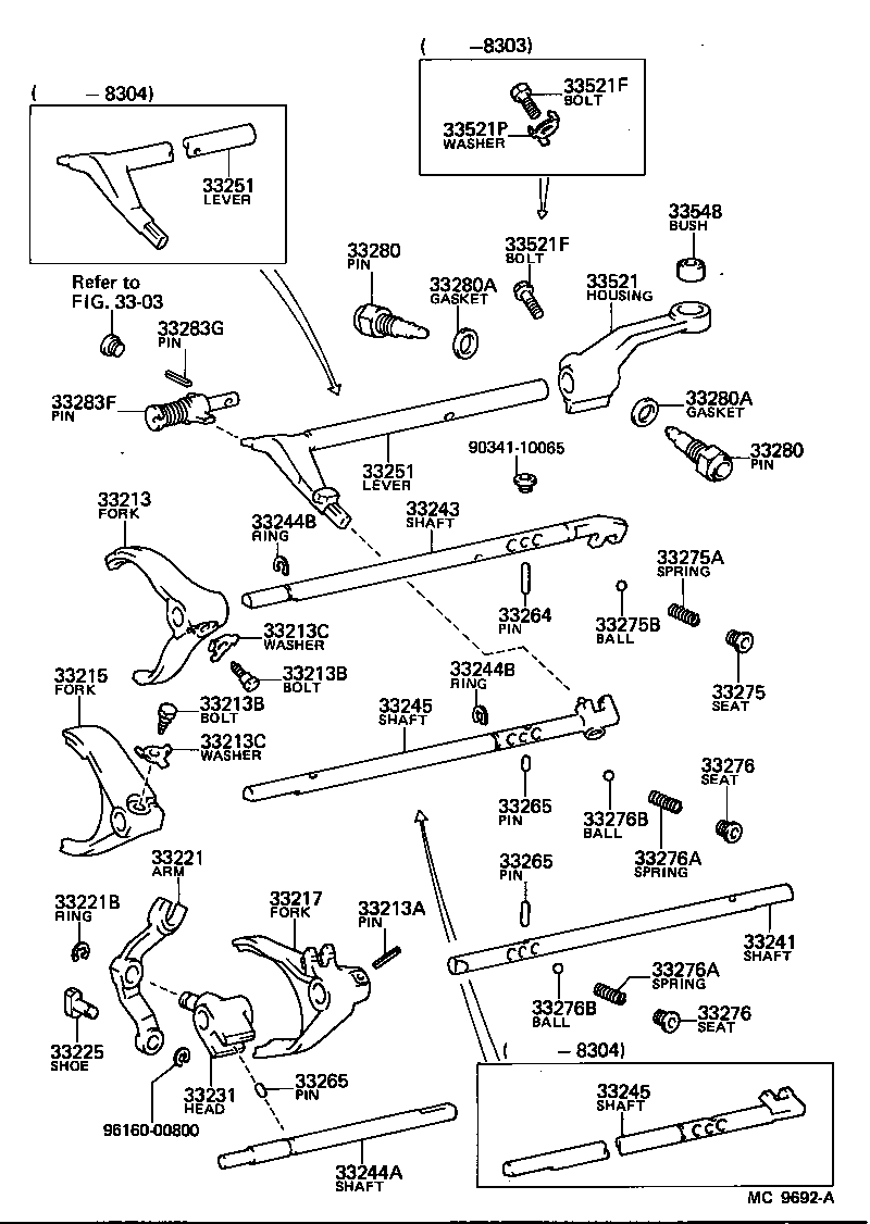  CRESSIDA |  GEAR SHIFT FORK LEVER SHAFT MTM