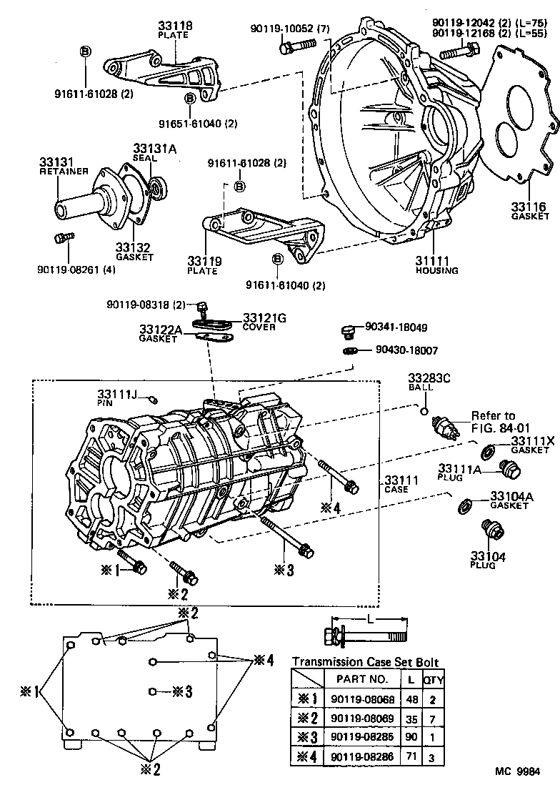  COROLLA CP |  CLUTCH HOUSING TRANSMISSION CASE MTM