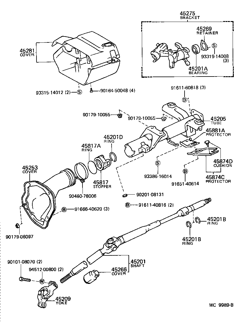  COROLLA CP |  STEERING COLUMN SHAFT