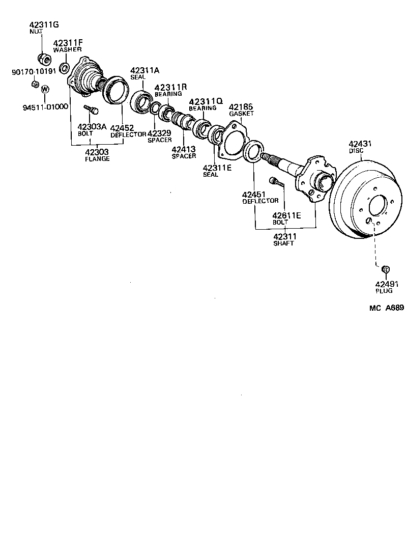  CRESSIDA |  REAR AXLE SHAFT HUB