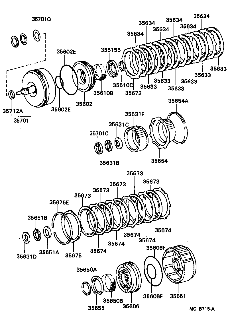  LAND CRUISER 60 |  BRAKE BAND MULTIPLE DISC CLUTCH ATM