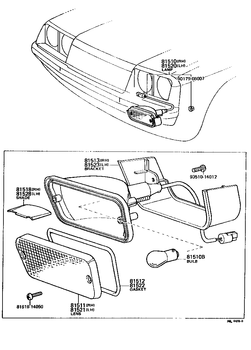  CELICA |  FRONT TURN SIGNAL LAMP