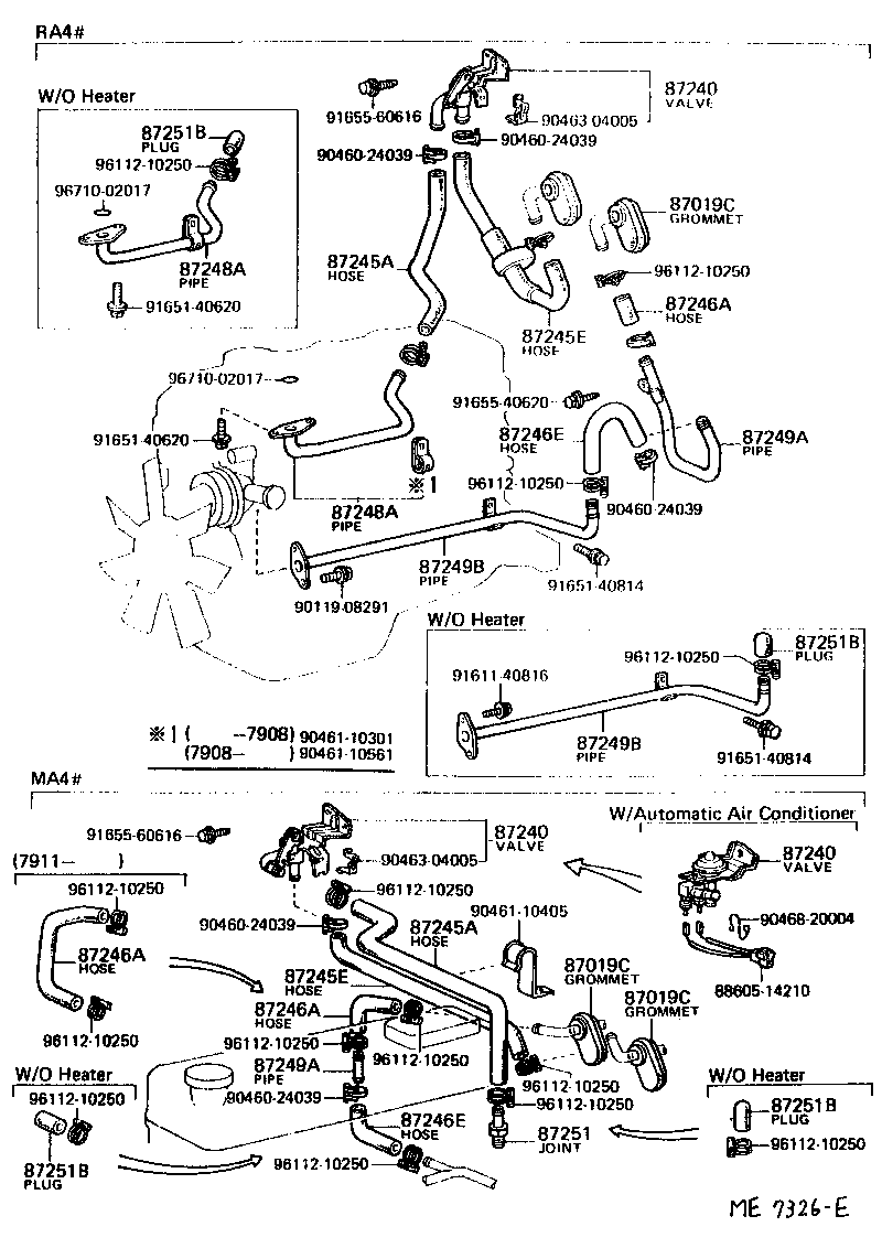  CELICA |  HEATING AIR CONDITIONING WATER PIPING