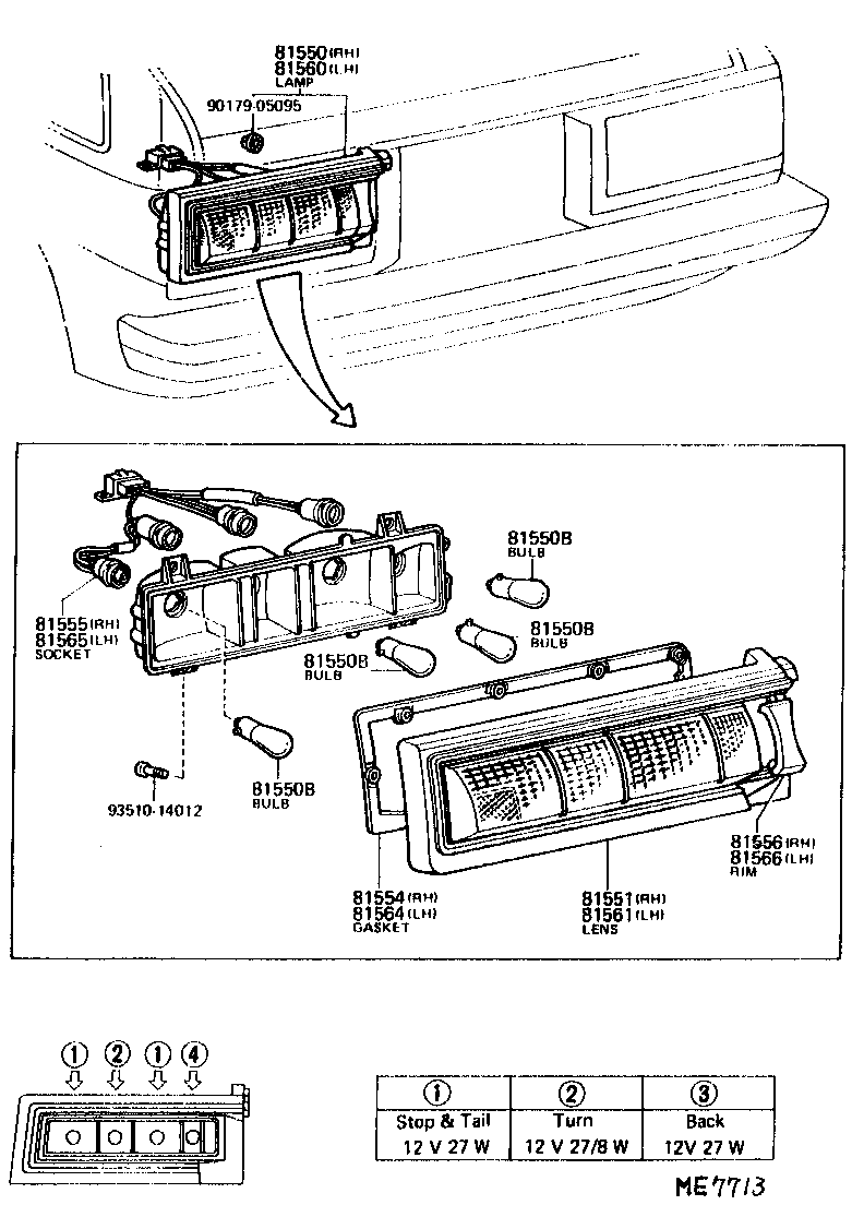  CELICA |  REAR COMBINATION LAMP