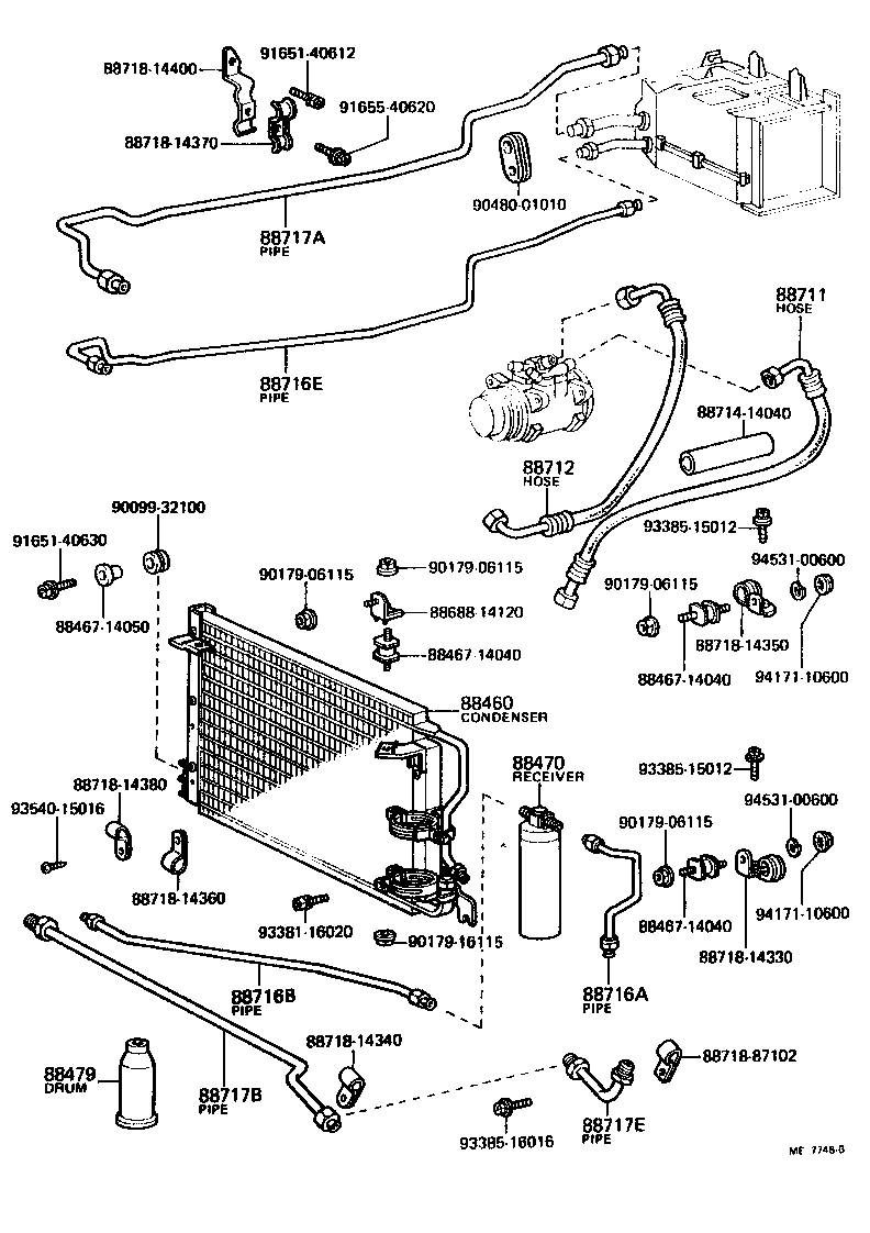  CELICA |  HEATING AIR CONDITIONING COOLER PIPING
