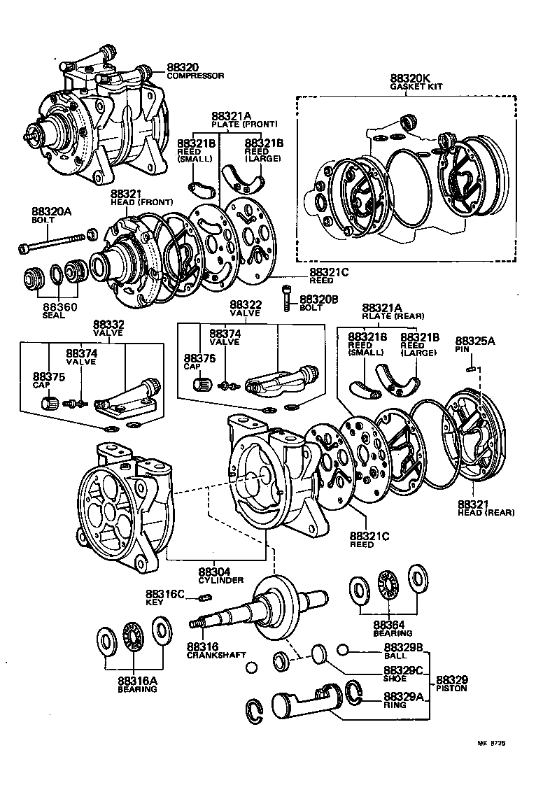  COROLLA |  HEATING AIR CONDITIONING COMPRESSOR