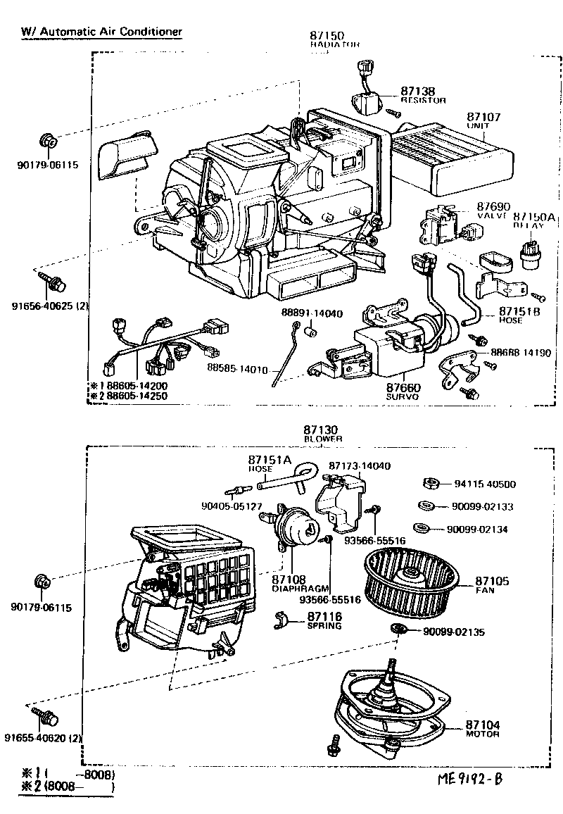  CELICA |  HEATING AIR CONDITIONING HEATER UNIT BLOWER