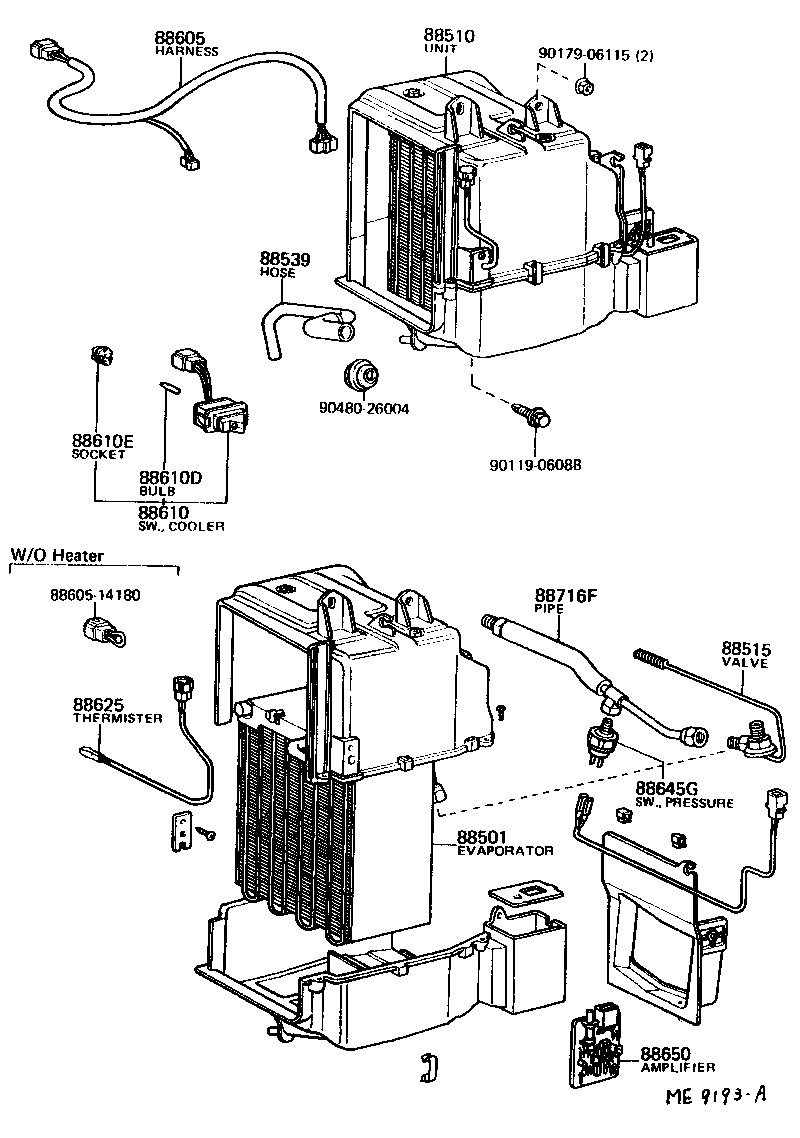  CELICA |  HEATING AIR CONDITIONING COOLER UNIT