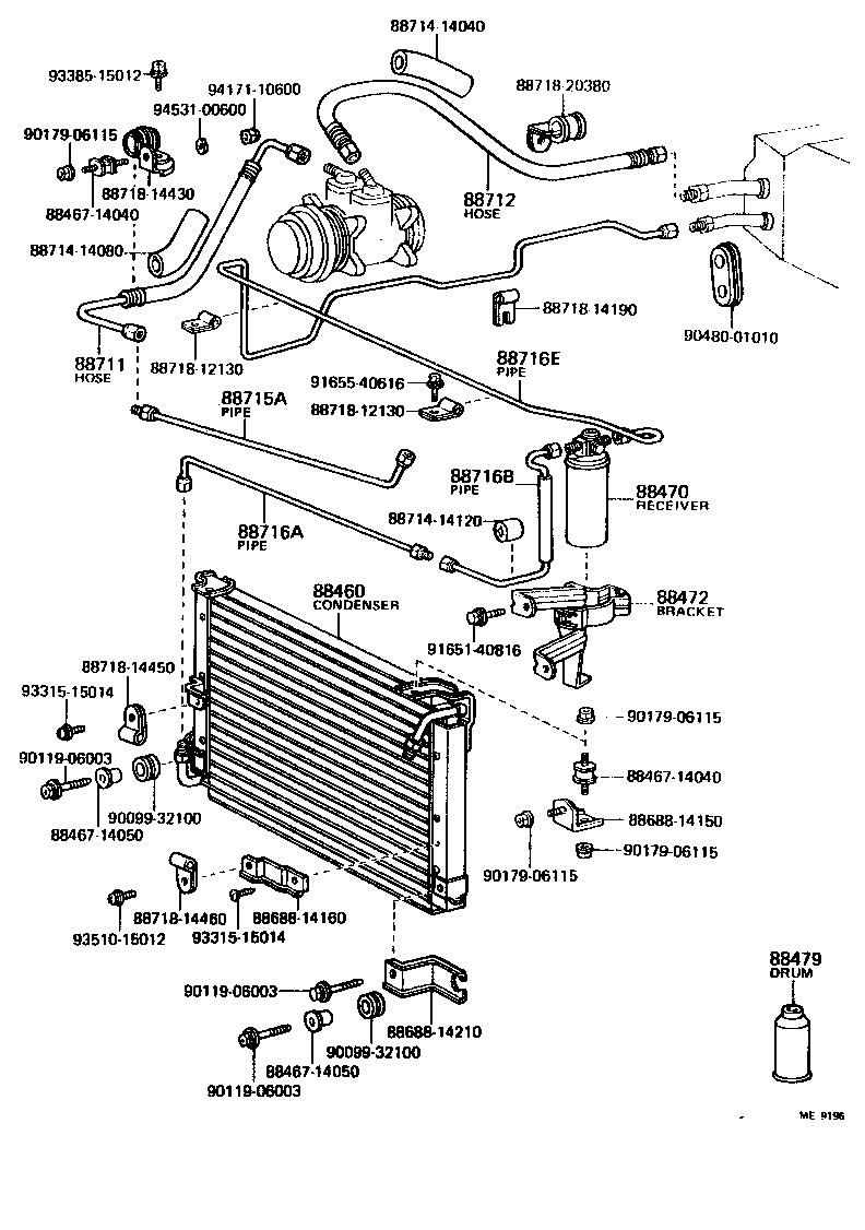  CELICA |  HEATING AIR CONDITIONING COOLER PIPING