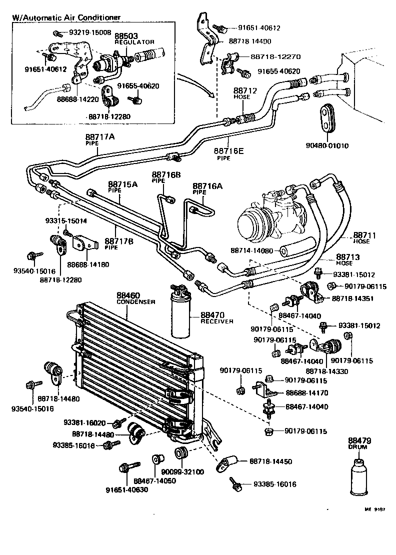  CELICA |  HEATING AIR CONDITIONING COOLER PIPING