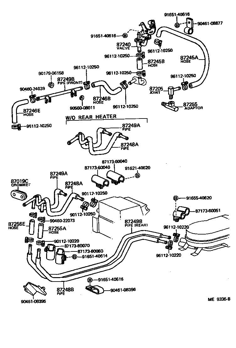  LAND CRUISER 40 |  HEATING AIR CONDITIONING WATER PIPING