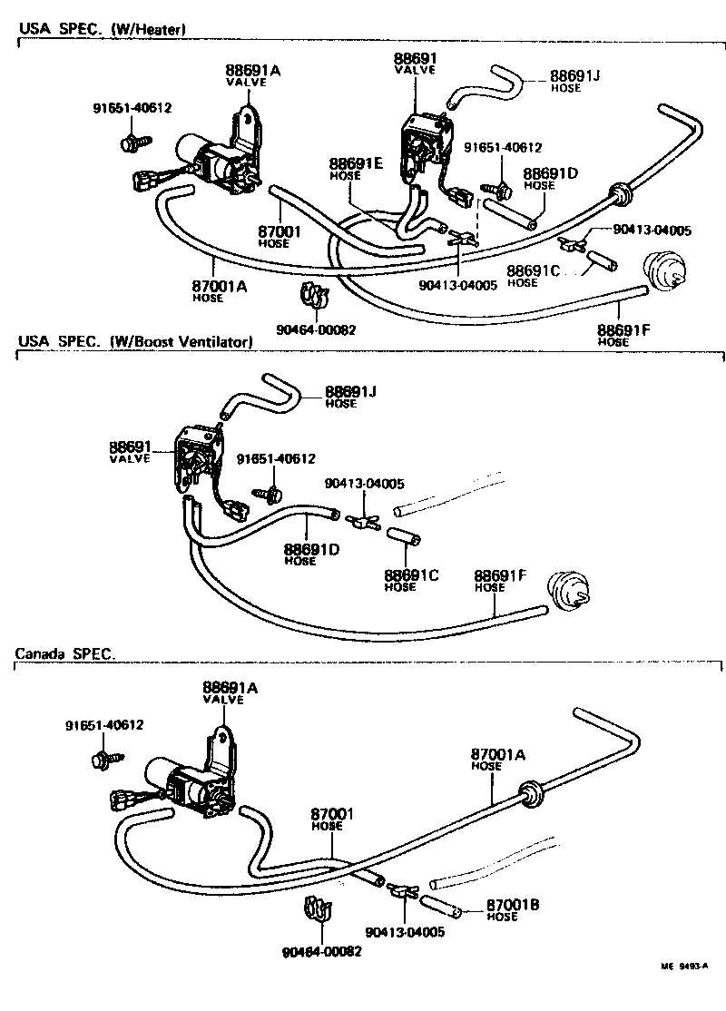  CELICA |  HEATING AIR CONDITIONING VACUUM PIPING