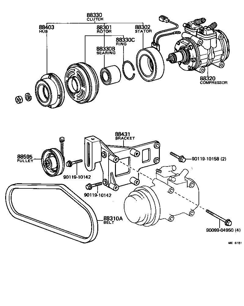  CELICA |  HEATING AIR CONDITIONING COMPRESSOR