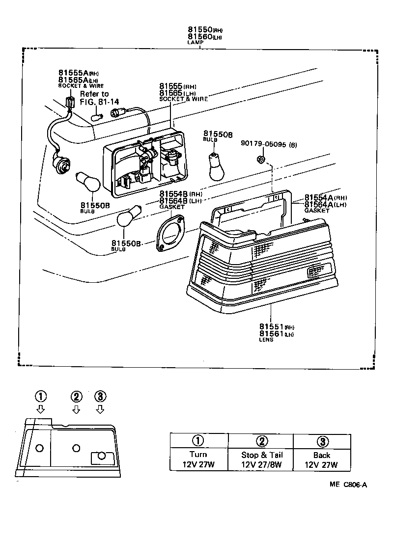  CAMRY |  REAR COMBINATION LAMP