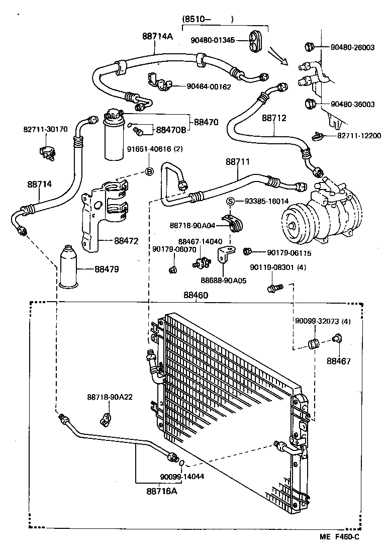  LAND CRUISER 60 |  HEATING AIR CONDITIONING COOLER PIPING