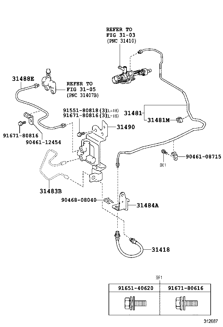  RAV4 |  CLUTCH PEDAL FLEXIBLE HOSE