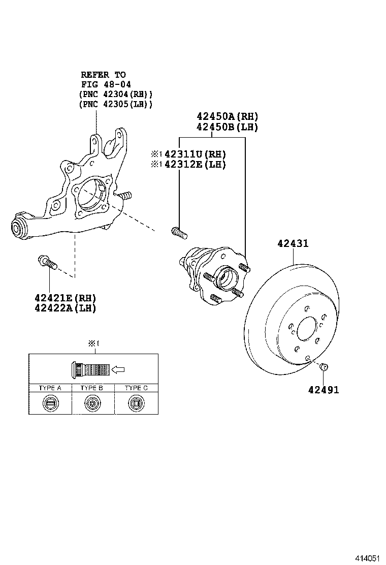  HIGHLANDER KLUGER |  REAR AXLE SHAFT HUB