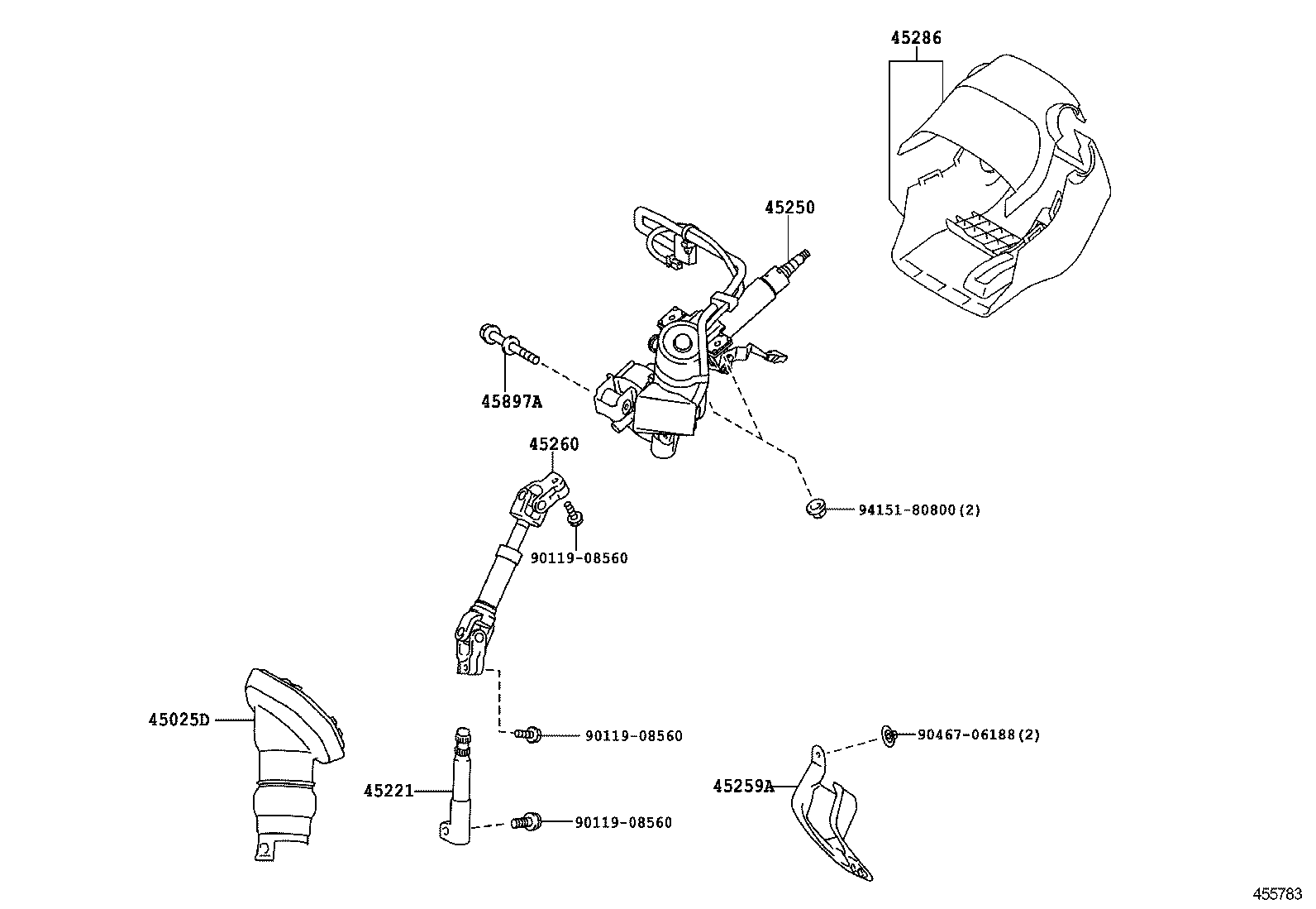  PRIUS PRIUS V |  STEERING COLUMN SHAFT