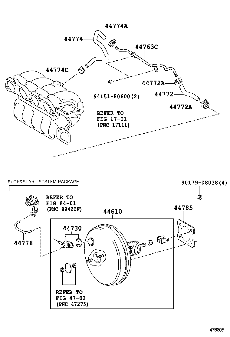  AURIS HYBRID |  BRAKE BOOSTER VACUUM TUBE