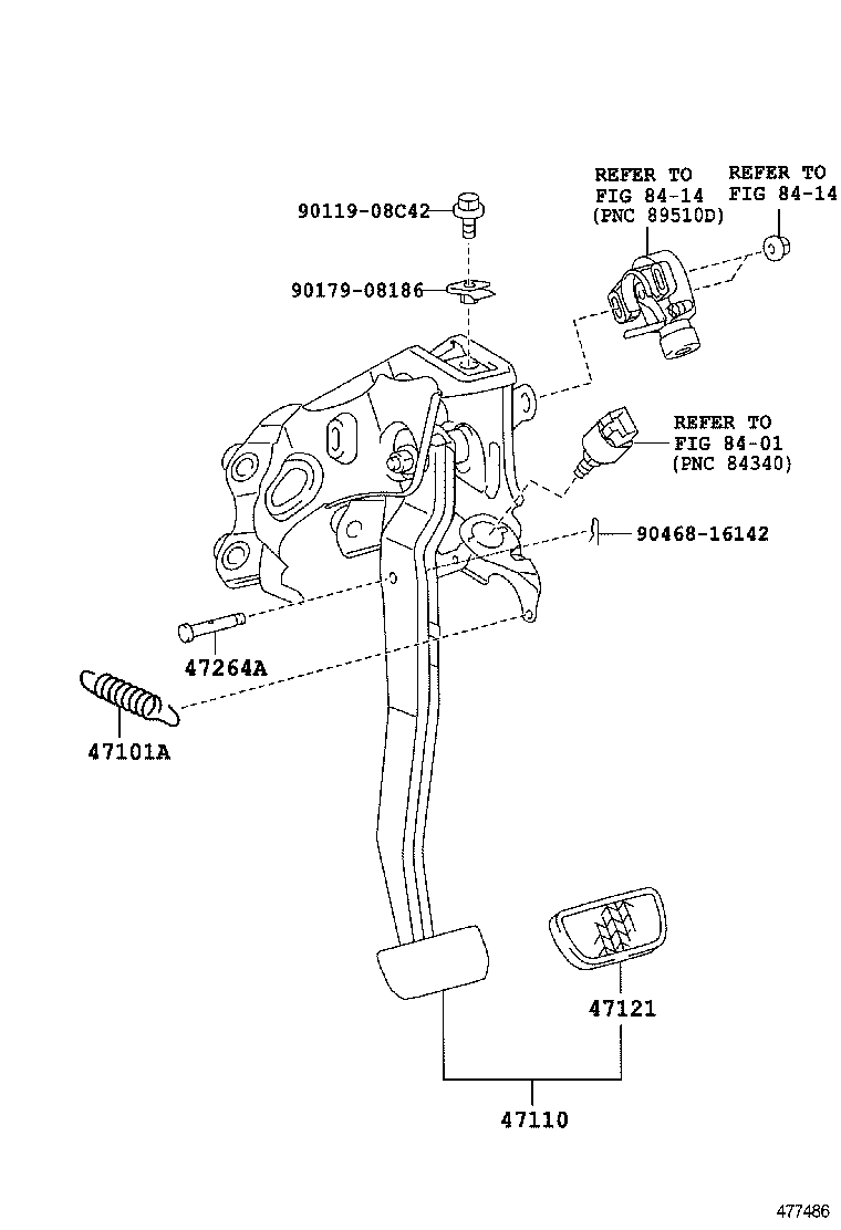  PRIUS PRIUS V |  BRAKE PEDAL BRACKET