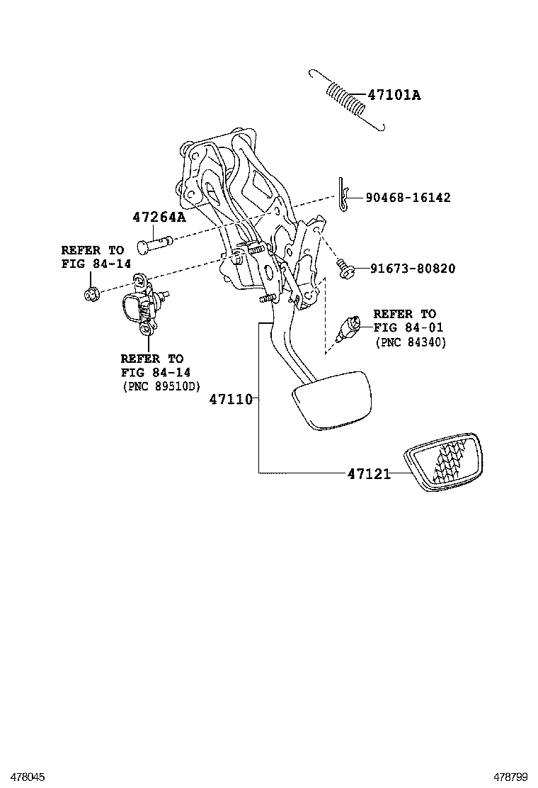  IS250 300H |  BRAKE PEDAL BRACKET