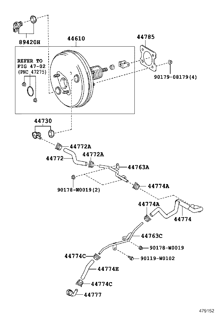  VERSO |  BRAKE BOOSTER VACUUM TUBE