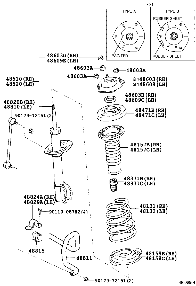  CAMRY HYBRID |  FRONT SPRING SHOCK ABSORBER