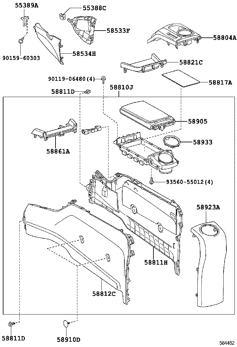  PRIUS PRIUS V |  CONSOLE BOX BRACKET