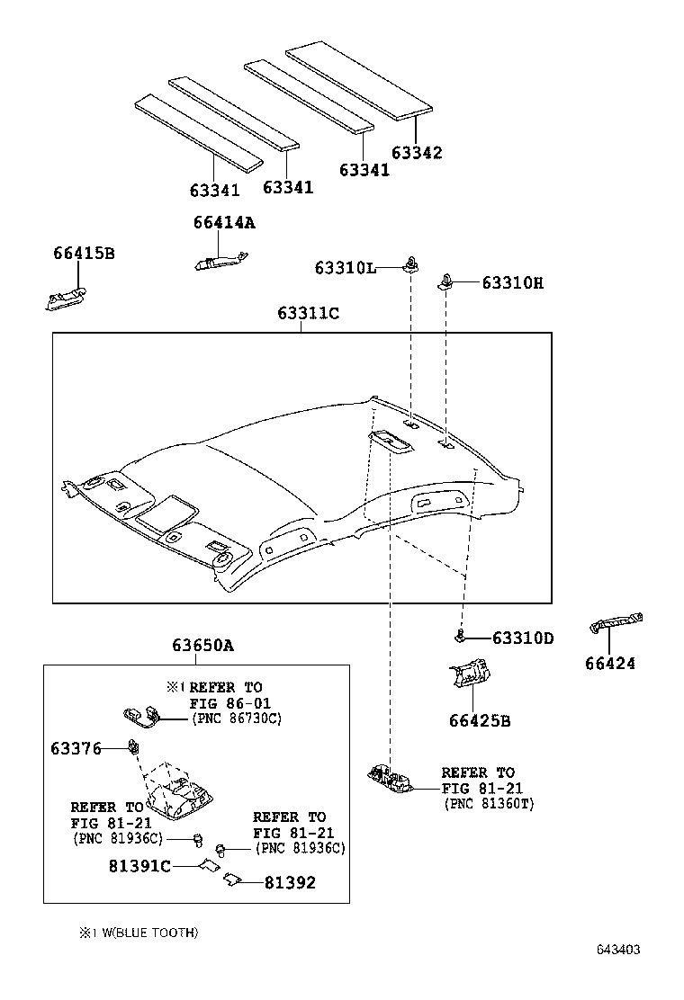  CAMRY HYBRID |  ROOF HEADLINING SILENCER PAD