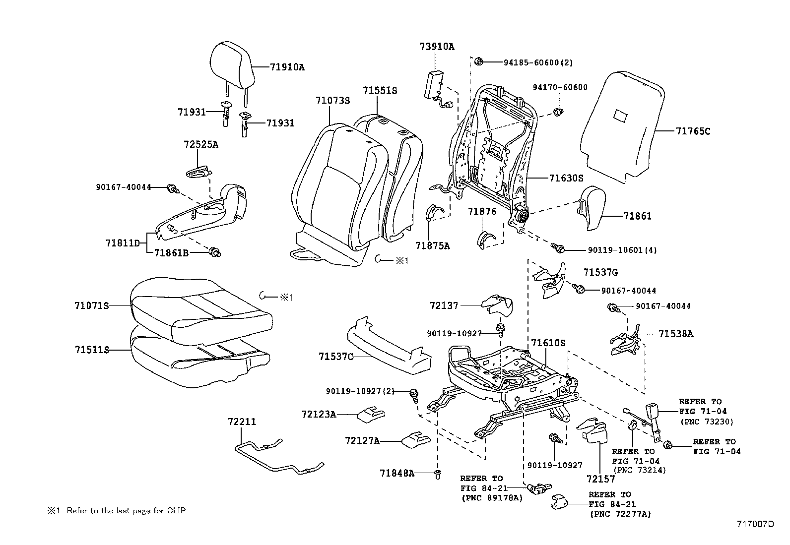  CT200H |  FRONT SEAT SEAT TRACK