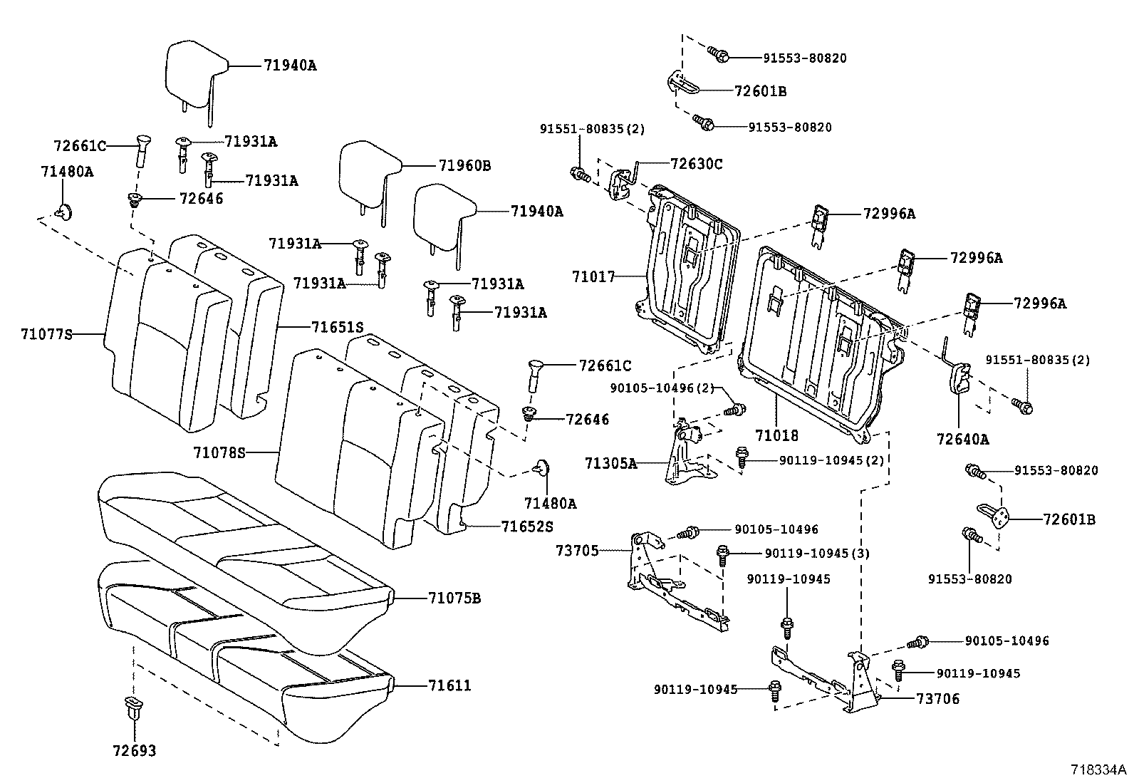  YARIS JPP |  REAR SEAT SEAT TRACK