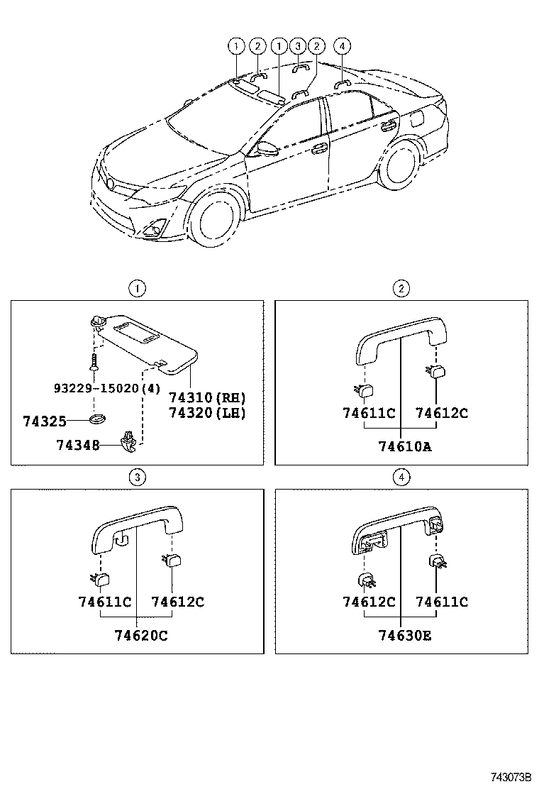  CAMRY HYBRID |  ARMREST VISOR