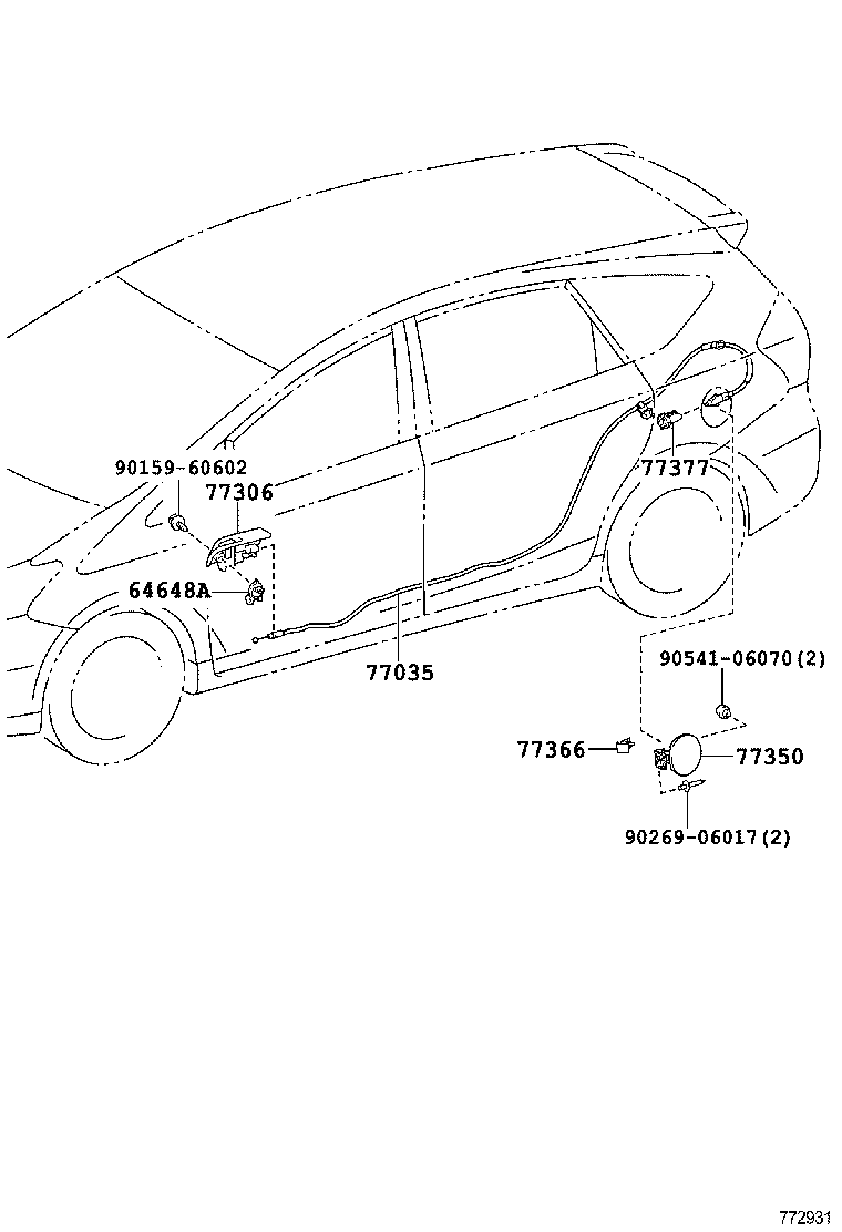  PRIUS PRIUS V |  FUEL TANK TUBE