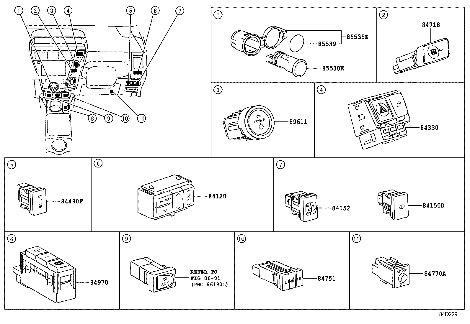  PRIUS PRIUS V |  SWITCH RELAY COMPUTER