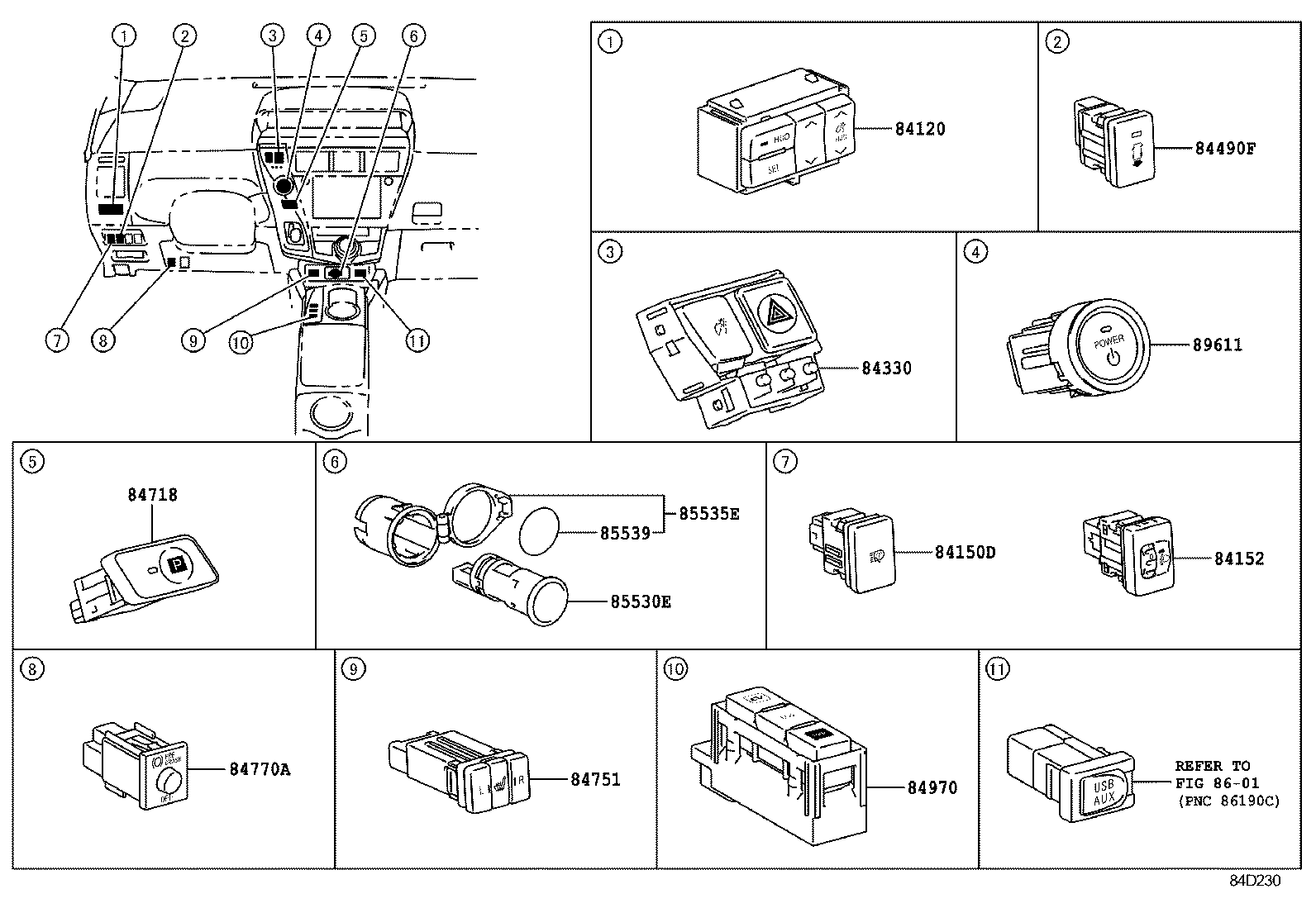  PRIUS PRIUS V |  SWITCH RELAY COMPUTER