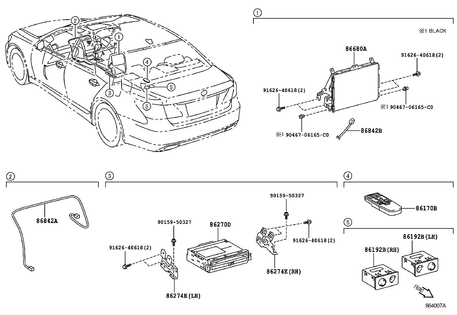  LS460 460L |  REAR MONITOR DISPLAY CAMERA