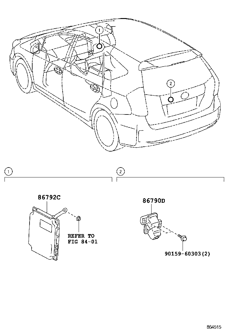  PRIUS PRIUS V |  REAR MONITOR DISPLAY CAMERA