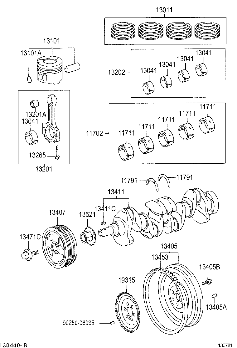  COROLLA |  CRANKSHAFT PISTON