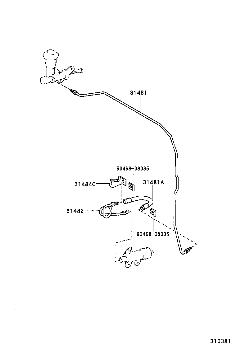  HILUX |  CLUTCH PEDAL FLEXIBLE HOSE