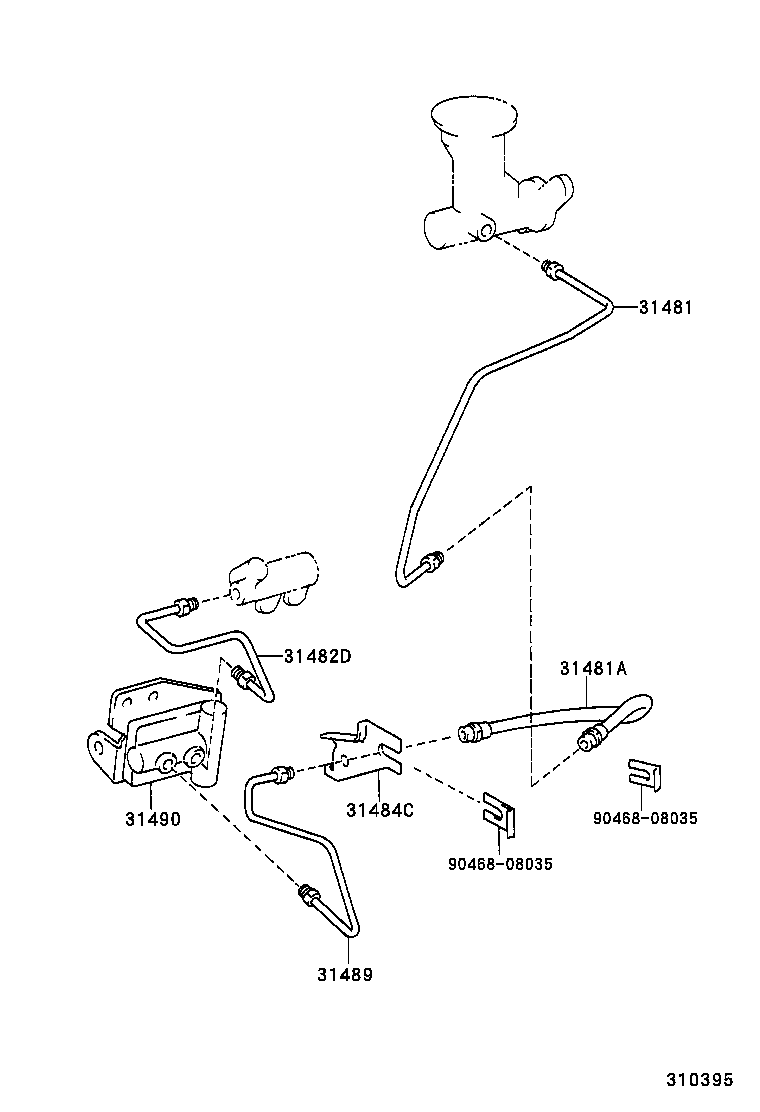  HILUX |  CLUTCH PEDAL FLEXIBLE HOSE