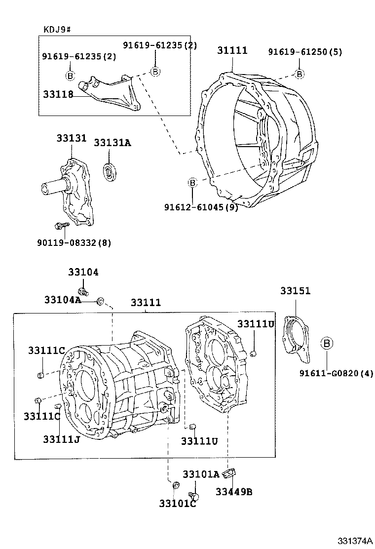  LAND CRUISER 90 |  CLUTCH HOUSING TRANSMISSION CASE MTM