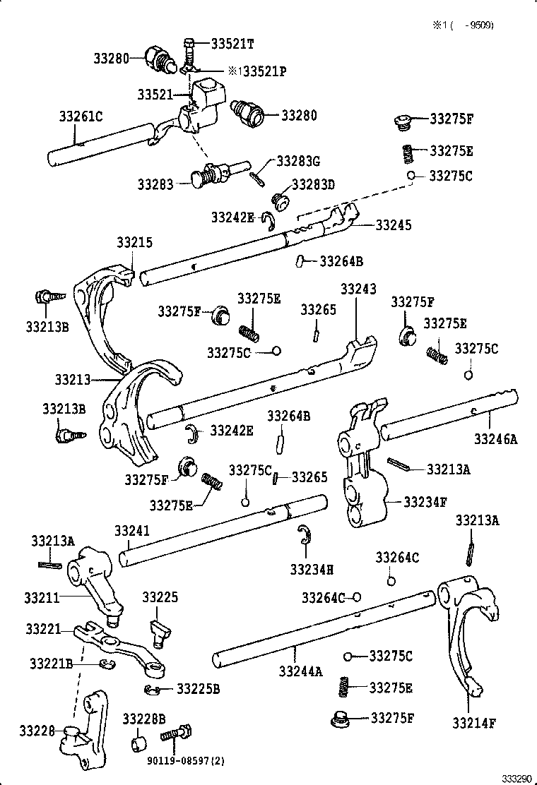  LAND CRUISER 70 |  GEAR SHIFT FORK LEVER SHAFT MTM