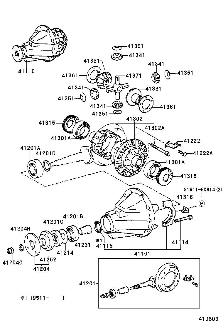  LAND CRUISER 70 |  REAR AXLE HOUSING DIFFERENTIAL