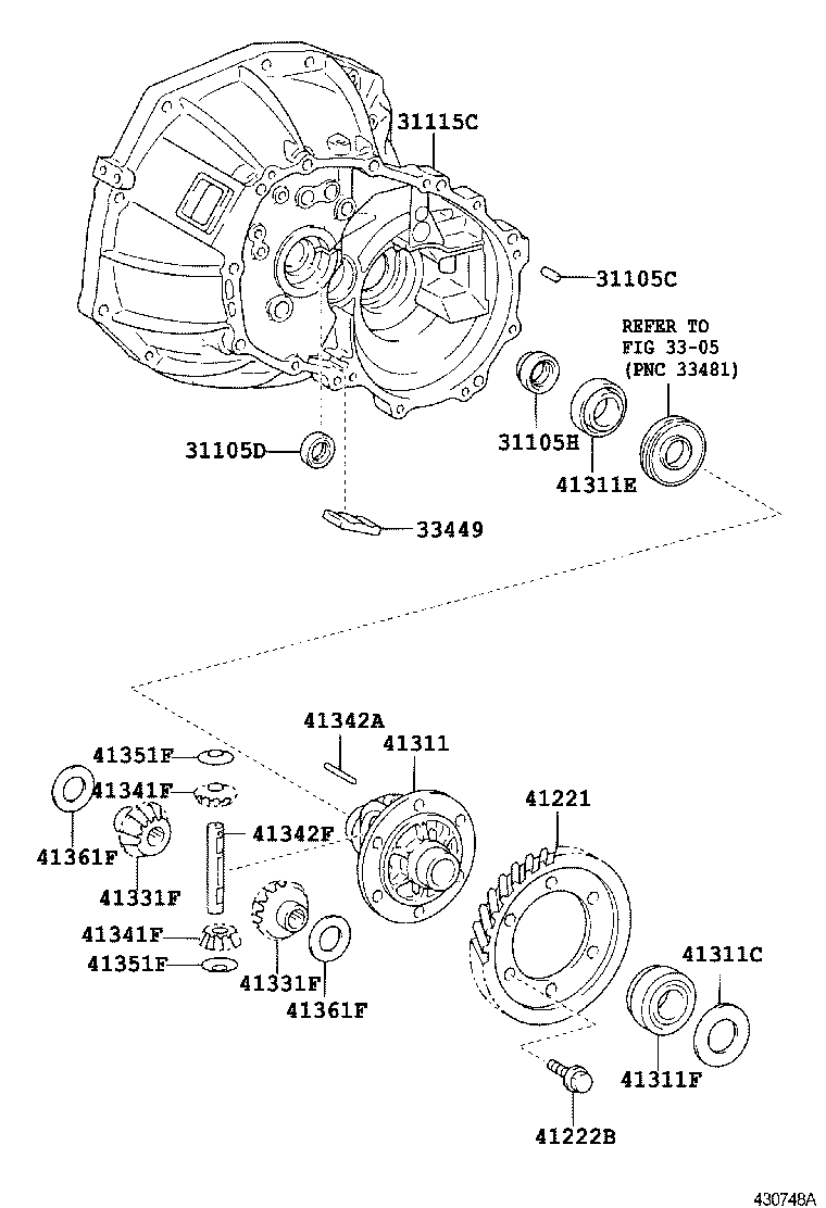  YARIS |  FRONT AXLE HOUSING DIFFERENTIAL