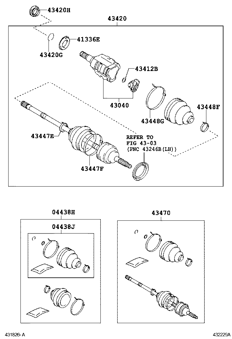  GS30 35 43 460 |  FRONT DRIVE SHAFT