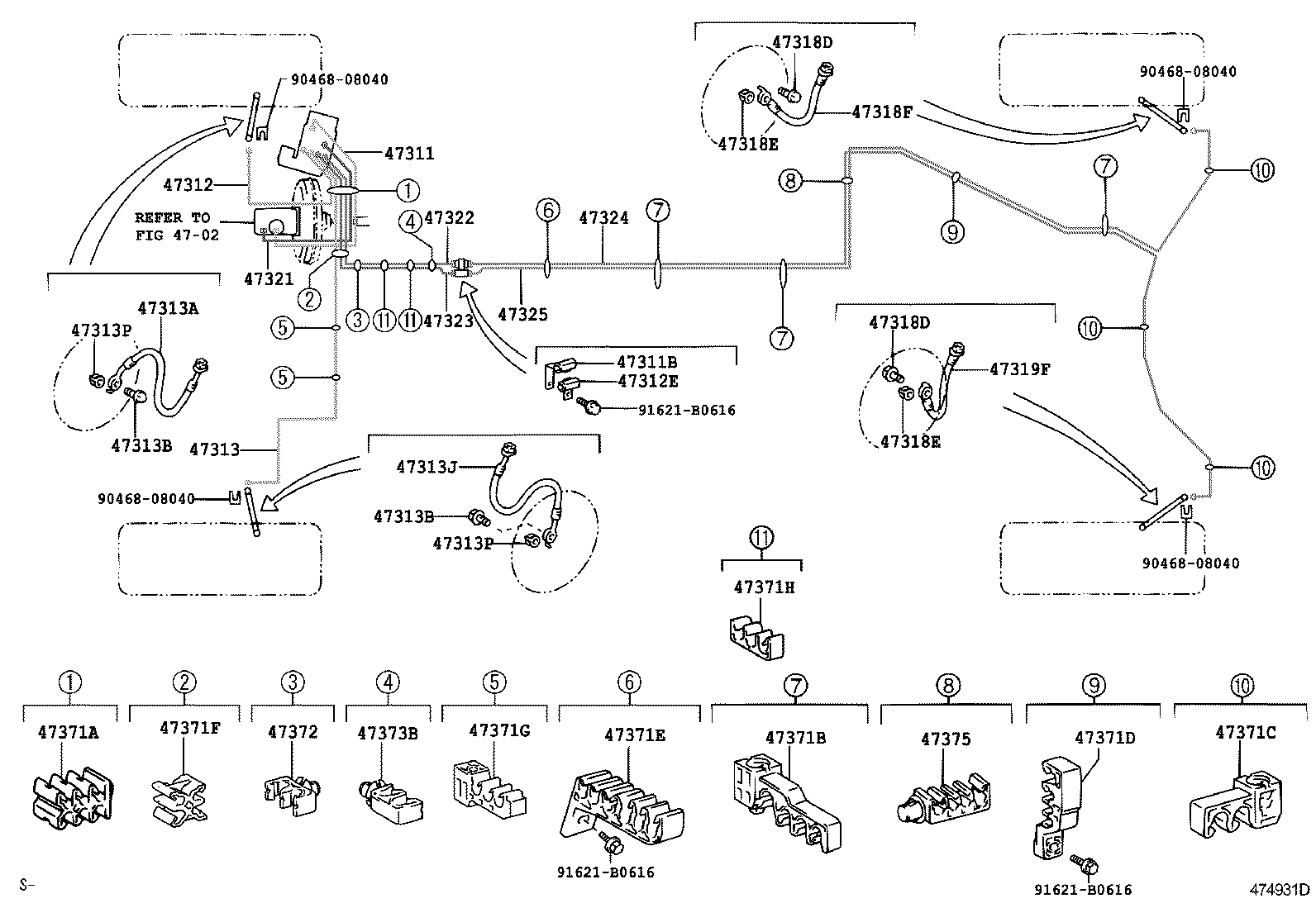  IS250 350 2 D |  BRAKE TUBE CLAMP