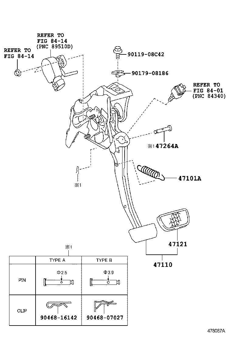  PRIUS PLUG IN HBD |  BRAKE PEDAL BRACKET